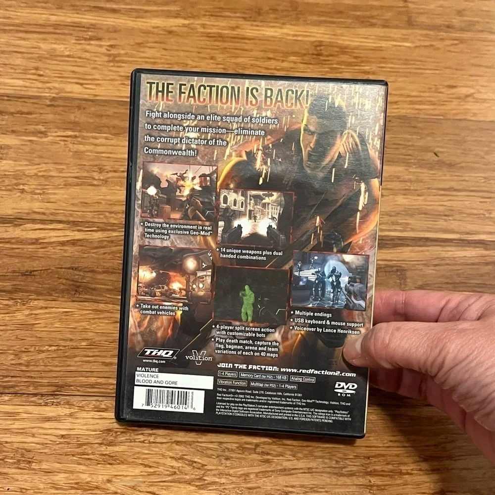 Playstation 2 Red Faction II Video Game 2002. Sony Case and Disc